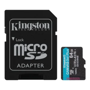 Tarjeta de Memoria KINGSTON Canvas Go Plus Gen3 MicroSDXC 64GB UHS-I U3 V30 A2 170MB/s
