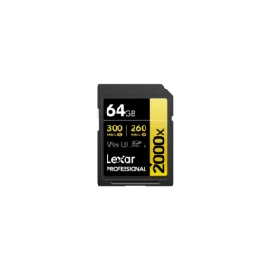 Tarjeta SDXC Lexar 2000X 64GB UHS-II GOLD Series