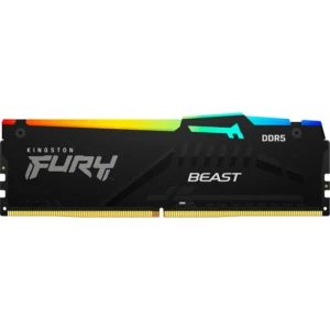 Memoria Ram UDIMM KINGSTON Fury Beast 16GB DDR5 6000MHz Negro RGB CL36 1.35V