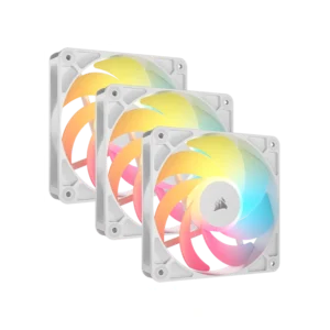 Kit de ventiladores CORSAIR flujo invertido RS120-R ARGB de 120 mm x3 blanco
