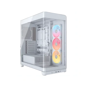 Gabinete CORSAIR FRAME 4500X LX-R RGB iCUE LINK Mid Tower de cristal panorámico Blanco