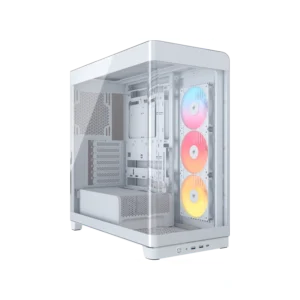 Gabinete CORSAIR FRAME 4500X RS-R ARGB Mid Tower de cristal panorámico Blanco