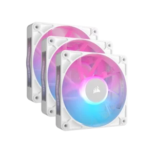 Kit de inicio de ventiladores CORSAIR iCUE LINK RX120 RGB 120 mm X3 blanco