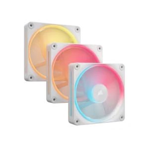 Kit de ventiladores CORSAIR flujo reversible iCUE LINK LX120-R RGB de 120 mm x3 blanco