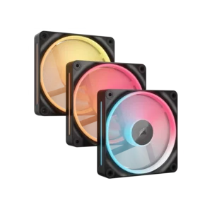 Kit de ventiladores CORSAIR flujo reversible iCUE LINK LX120-R RGB de 120 mm x3 negro