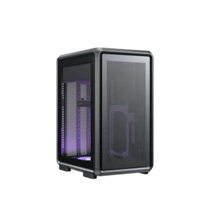 Gabinete Cooler Master MasterFrame 400 Mid Tower Tempered Glass Black s/Fuente