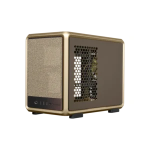 Gabinete Cooler Master MasterFrame 400 Mesh Gold Mini Tower 1 Fan 140mm Tempered Glass Gold s/Fuente